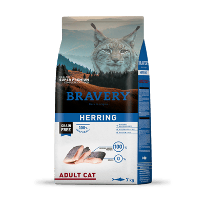 BRAVERY HERRING ADULT CAT  7 KG
